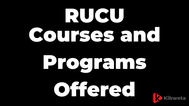 Courses and Programs Offered by Ruaha Catholic University (RUCU) in 2025-2026