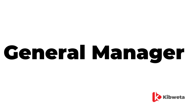 Jobs Description For General Manager