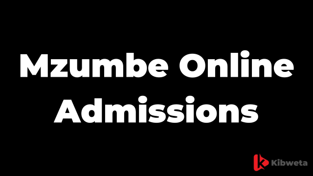 Mzumbe Online Admissions System 2025–2026 (MU)