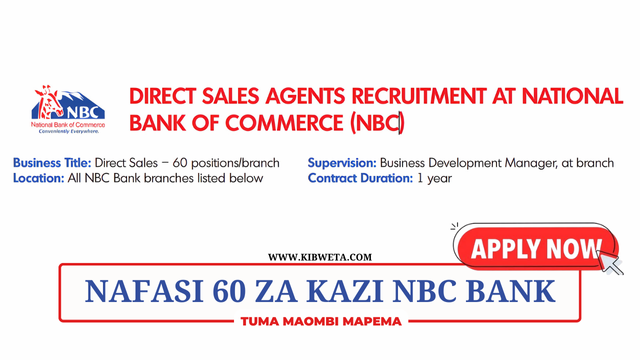 NBC Bank is Hiring 60 Direct sales Agent