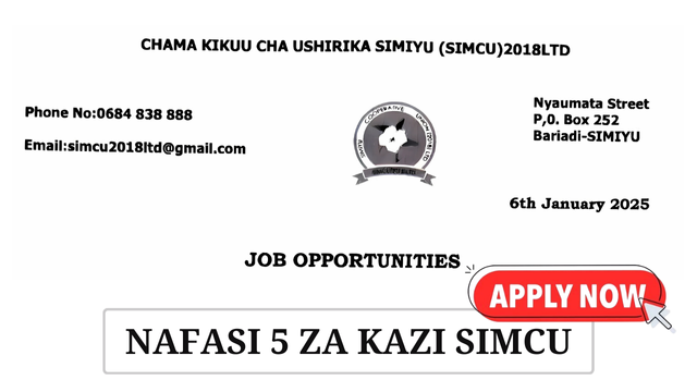 SIMCU is Hiring in 5 Positions