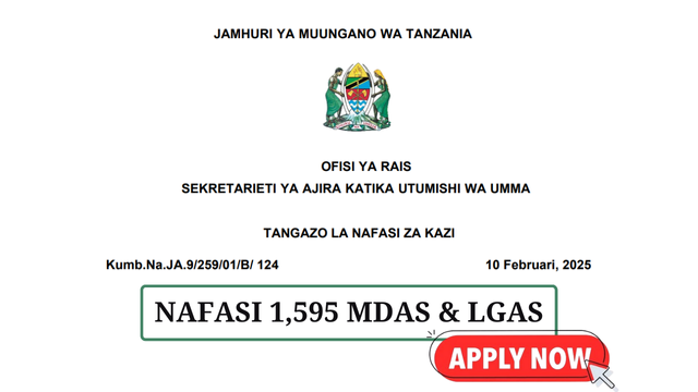 1595 MDAS & LGAS Teaching Vacancies 2025